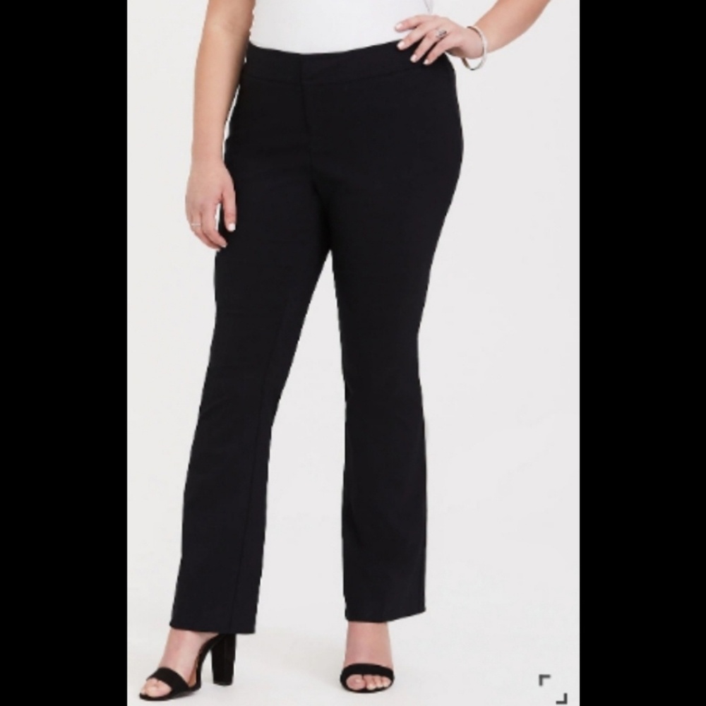 🖤 Black slim boot business slacks size 18